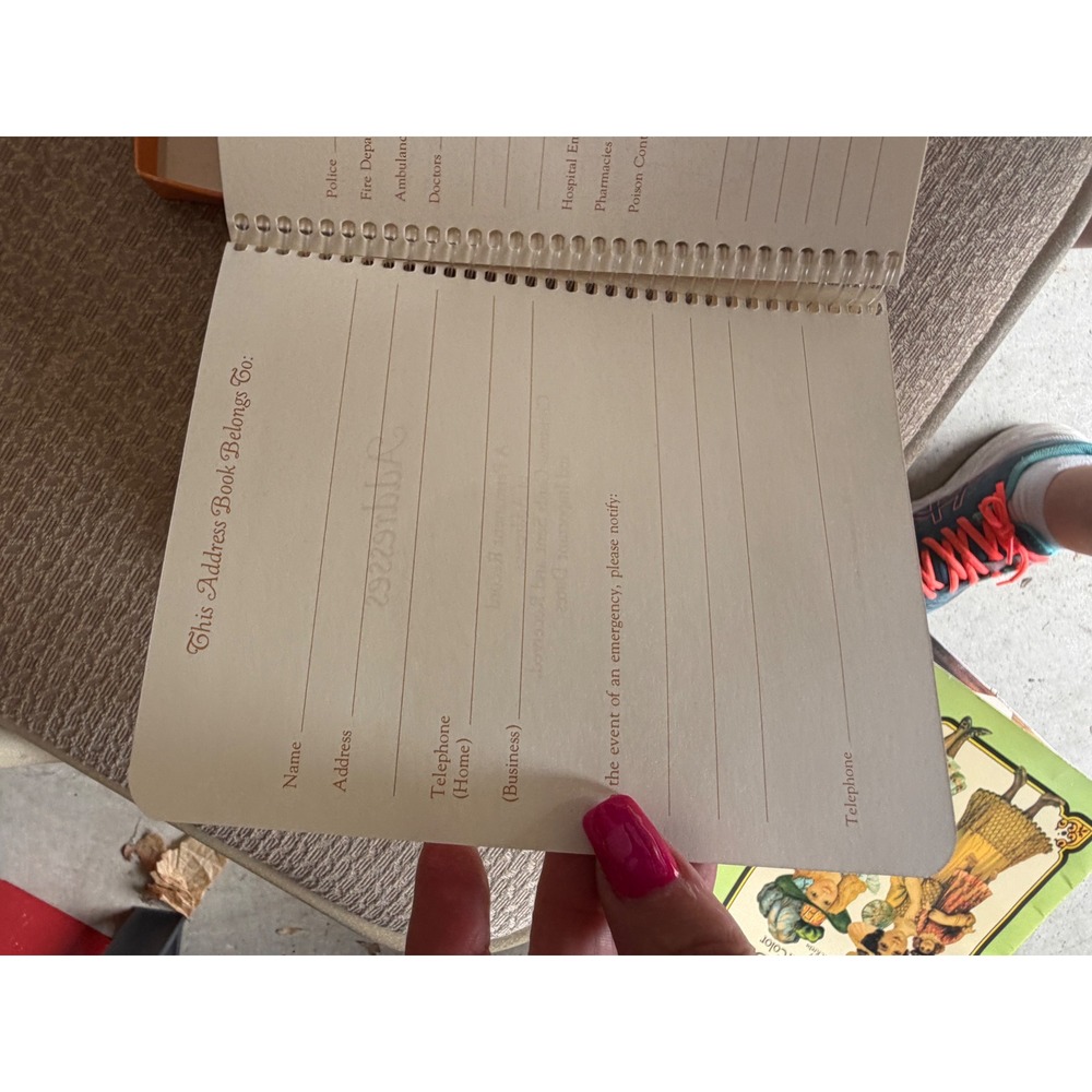 Office | Vintage Hallmark Cuddlebunnies Address Book Bunny Rabbit ...